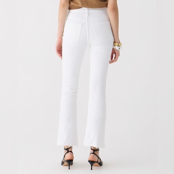 NWT J. Crew 9" Demi-Boot Crop Jean with Raw Hem in White Wash, Size 27P - Picture 3 of 16
